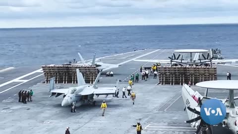 Newest US Aircraft Carrier Sets Sail on First Deployment _ VOANews