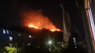 Incendio forestal en el sector de Chimitá en Bucaramanga