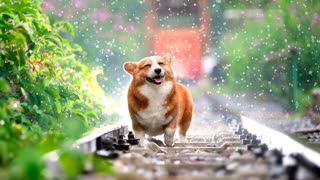 Relaxing Rain Sounds with a Wet Dog Barking - Ultimate Ambience