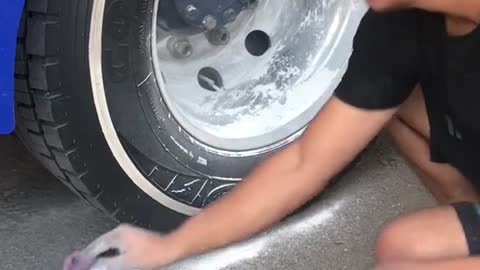 Tire polishing maintenance tire repair and maintenance