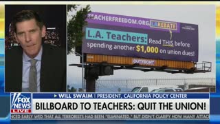 Billboard tells LA teachers they’ll save $1,000 per year ifthey quit their union