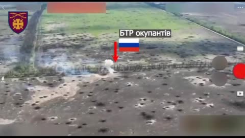 🎯💥 The 115 OMBr tank destroys Russian APC with two direct hits!