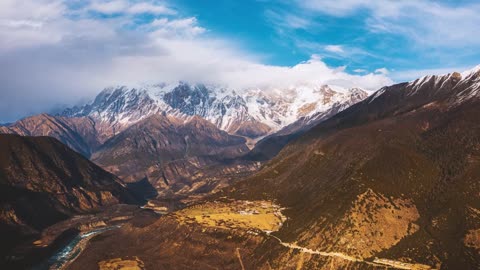 The Great Canyon of the Yarlung Tsangpo River and Namcha Barwa Peak