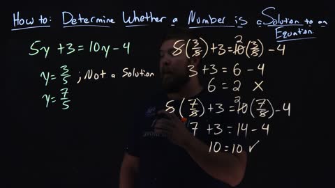 How to Determine Whether a Number is a Solution to an Equation | Minute Math