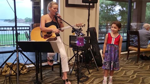 6 year-old Bella singing - Silent Running - with Jenn Harris