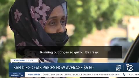 California Mother of Six Gets Emotional Over the High Gas Prices