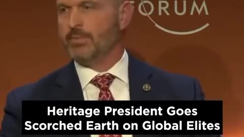 Heritage President tells the WEF how things are going to be.