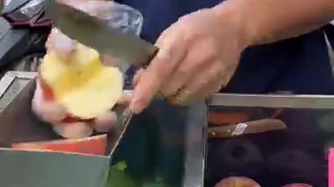 Amazing Apple Cutting Skills _ Thai Street Food _shorts-HPlObejurGM