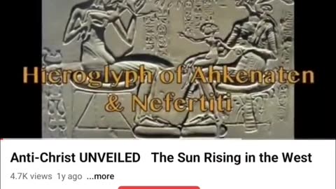 Anti Christ revealed. The Sun raising in the west