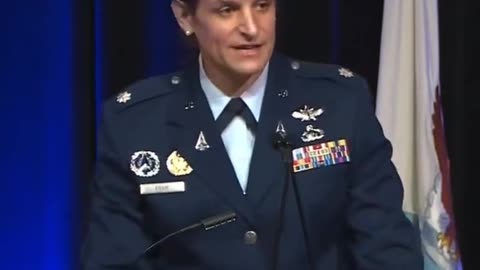 A Lt. COL.Bree Fram~Transgender U.S.Space Force official speaks about transgender “inclusion” and demands everyone in the force to respect LGBTQ people and use pronouns