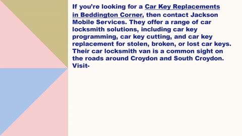 Best Car Key Replacements in Beddington Corner