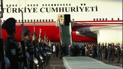 Turkey's Erdogan arrives in Uzbekistan for OTS summit _ AFP