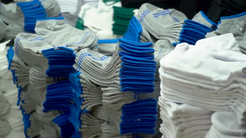 Process of Making Socks. Korean Socks Factory