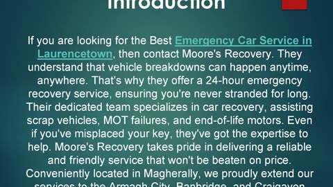 Best Emergency Car Service in Laurencetown