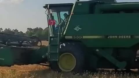 John Deere 9500 in the Wheat field
