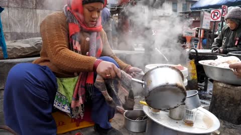 NEPALI STREET FOOD feast in KATHMANDU, Nepal