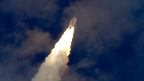 rocket launching to space beautiful video