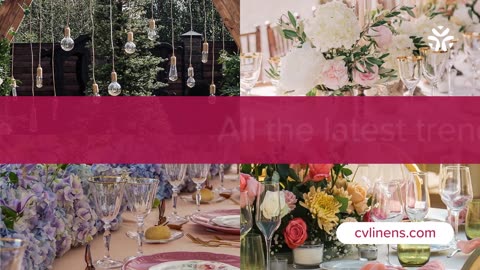 CV Linens Elevate Your Event with Elegance and Excellence!