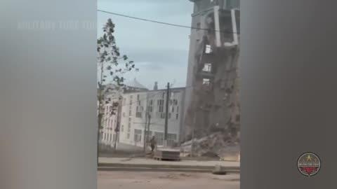 The explosion hit SBU building of Ukraine in Dnipro