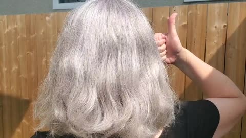 Bold Uniq Purple Hair Mask On Grey/White Hair