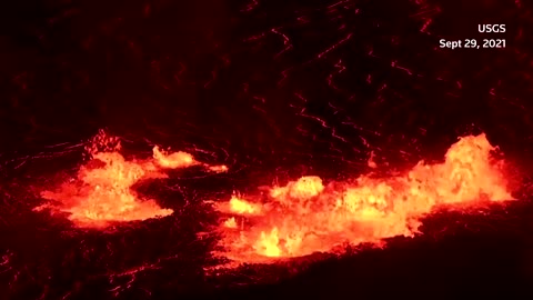 Hot red lava: Hawaii's Kilauea volcano erupts