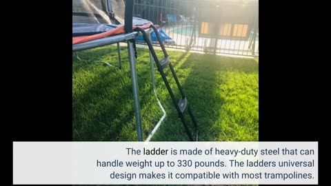 Watch Detailed Review: Eurmax USA Universal Easy-to-Assemble Trampoline Ladder, Upgraded Non-Sl...