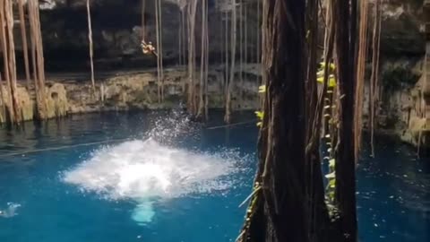 Would you jump into this beautiful cenote 😍 . . . .