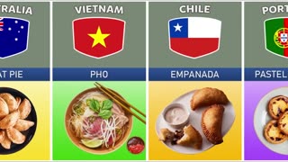 Traditional foods of different countries around the world