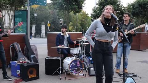 AMAZING STREET MUSICIANS JOIN ME | Radioactive - Imagine Dragons | Allie Sherlock Cover