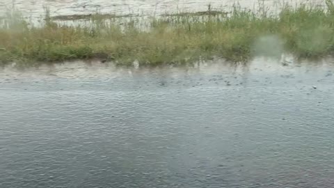 Sudden Microburst Fills Streets With Flowing Water