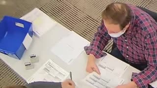 Voter Fraud Poll Worker Filling Out Ballots in Pennsylvania Pt 2 - 11-7-20
