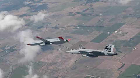 MQ25 Unmanned Aerial Tanker in Action