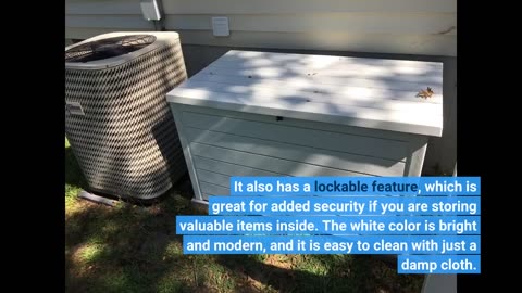Customer Feedback: Keter XXL 230 Gallon Deck Storage Box Outdoor Patio Container ~ White