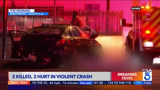 3 dead, 2 seriously injured in violent car crash in South L.A.