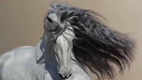 Horse Hair Dancing In The Wind Free To Use Loop Video (No Copyright)