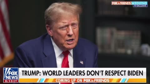 President Trump on Biden-they don’t respect this guy at all, nobody does