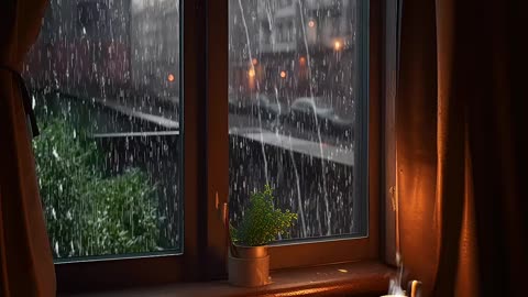 Rain Sound For Sleep On Window - Soft Rain for Sleep, Study and Relaxation | Music Therapy DorySt