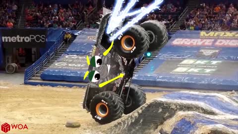 Crazy Monster Truck Freestyle Moments #2 | Monster Jam highlight Craziest Crashes