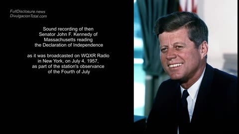 JFK Reading the Declaration of Independence - 1957 (With Spanish Subtitles)