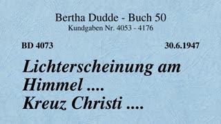 BD 4073 - LICHTERSCHEINUNG AM HIMMEL .... KREUZ CHRISTI ....