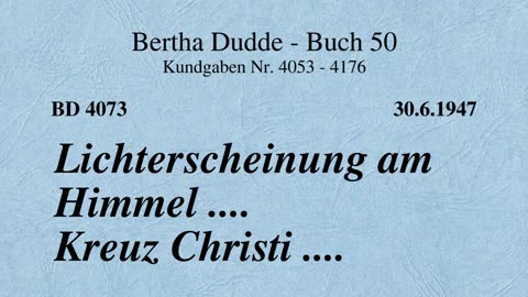 BD 4073 - LICHTERSCHEINUNG AM HIMMEL .... KREUZ CHRISTI ....