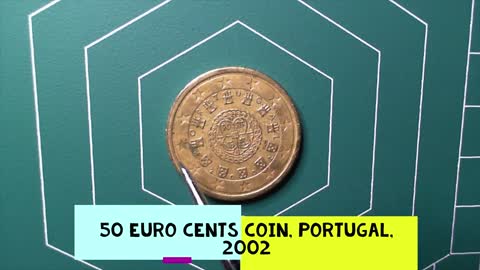 🕵️50 Euro cents coin, Portugal, 2002👉💲 🤑 ⭐⭐⭐