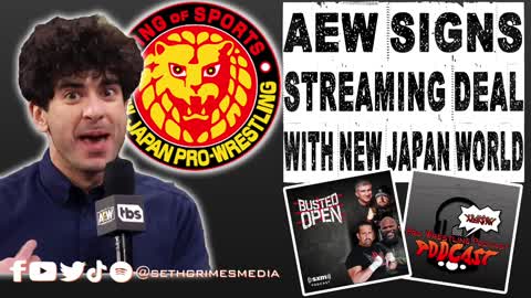 AEW Signs Streaming Deal With New Japan World | Clip from the Pro Wrestling Podcast Podcast | #aew