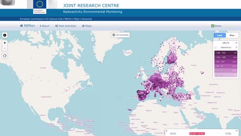 Europe and North America Radioactivity Monitoring Statistical nSv/h 2023-02-05 to 2023-03-12.