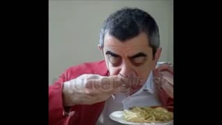 Mr Bean Eating Spaghetti