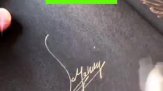 Special signature with the letter M