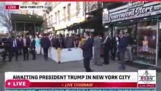 President Trump is making a surprise visit to a bodega in Harlem