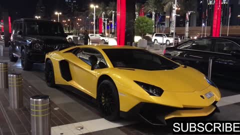 The Lamborghini at Dubai road