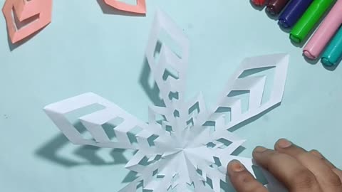 Easy way to Make snow flakes #craft #love #peace