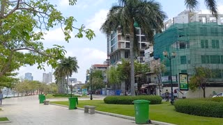 Mekong River side in Phnom Penh